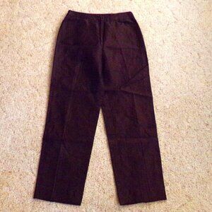 La Dolce Vita Collection Burgandy Linen Blend High Rise Crop Pants